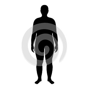 Obese man silhouette