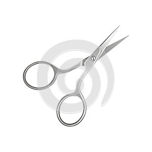 Vector isolated illustration of realistic nail scissors.