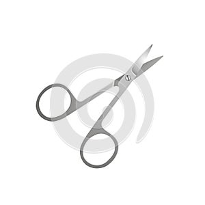 Vector isolated illustration of realistic nail scissors.
