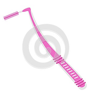 Vector isolated object illustration oral dental care Interdental brush