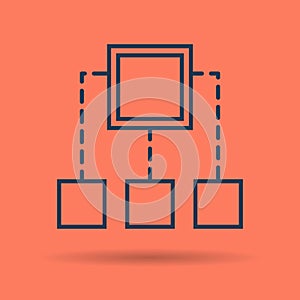 Linear icon - Algorithm and Schema concept