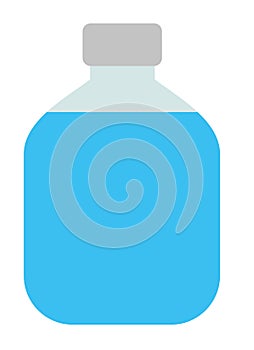 Vector isolated Travel jar with water. Design element for poster, card. Vector illustration. Flat vector cartoon