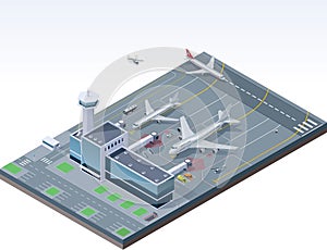 Vektor isometrisch flughafen 