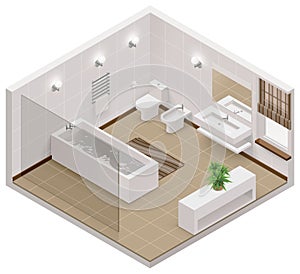 Vector isometric bathroom icon