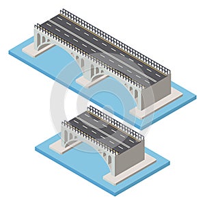 Vector isometric bridge icon.