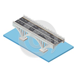 Vector isometric bridge icon.