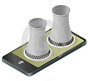 Vector isometric cooling system of nuclear power plant in mobile phone.