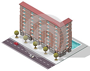 Vector Isometric Flats Apartment