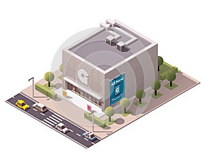 Vector isometric gadget shop