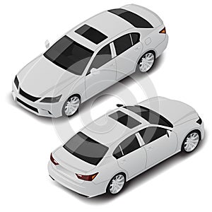 Vector isometric high quality sedan. Car icon