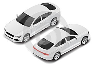 Vector isometric high quality sport sedan. Car icon