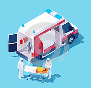 Vector isometric hospitalization with coronavirus