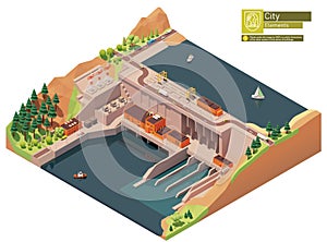 Vector isometric hydroelectric power station