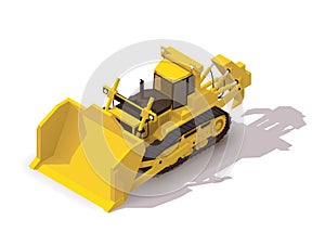 Vector isometric mining bulldozer