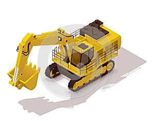 Vector isometric mining excavator