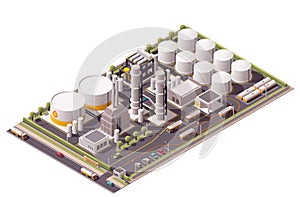 Vector isometric oil refinery