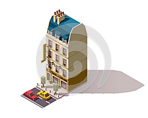 Vector isometric Paris building