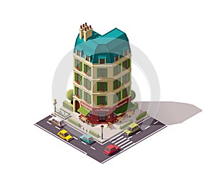 Vector isometric Paris street