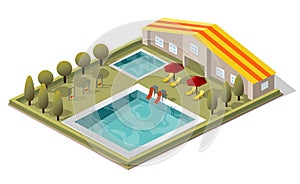 Vector Isometric Swimming Pool