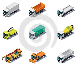 Vector isometric transport. Trucks