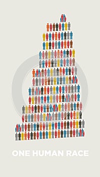 Vector Isotype pictograms as babel tower