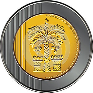 Vector Israeli shekel coin