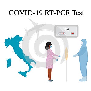 Vector Italy Medicine RT PCR Test Coronavirus photo