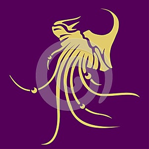 Vector jellyfish icon