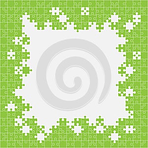 Vector jigsaw puzzle background, banner or frame.