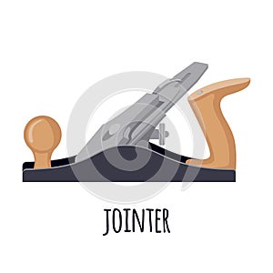 Vector Jointer plane icon in flat style isolated on white background