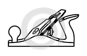 Vector Jointer plane icon in line art style isolated on white background