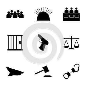 Vector justice icons set