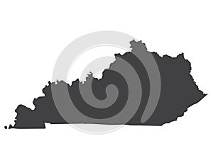 Vector Kentucky Map silhouette