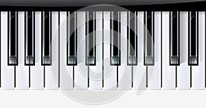 Vector keys piano music instrument. eps10