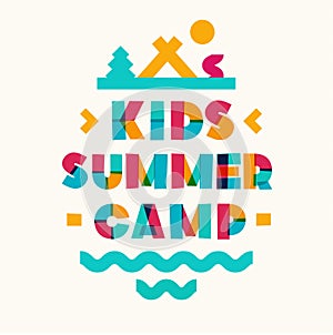 Vector kids summer camp banner