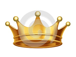 Vector king crown gold photo