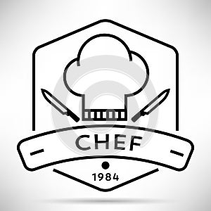 Vector Kitchen Chef Icon with Linear Style