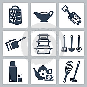 Vector kitchenware icons set