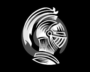 Vector of knight helmet, could be use as logo icon or avatar