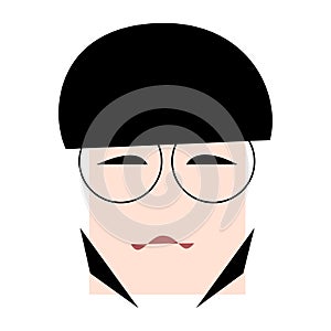 Vector korean guy in unmatched style