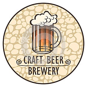 Vector label, banner or a coaster for beer