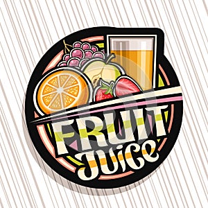 Vector label for Fruit Juice