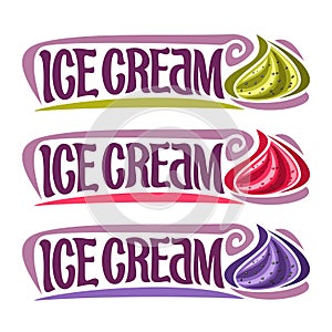 Vector labels for Ice Cream