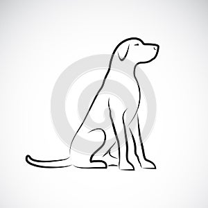 Vector of a labrador retriever dog on a white background. Pet.