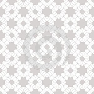 Vector lace seamless pattern. Subtle white and gray floral background texture