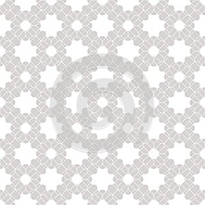 Vector lace seamless pattern. Subtle white and gray floral background texture