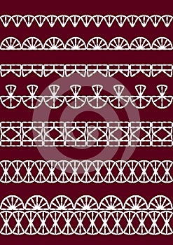 Vector lace. Set.