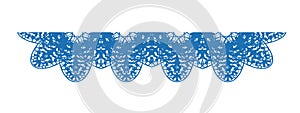 Vector lace - tablecloth in blue color.