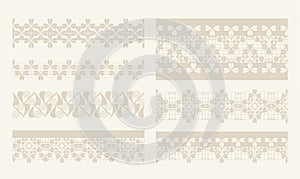 Vector lacy vintage design elements, lace seamless