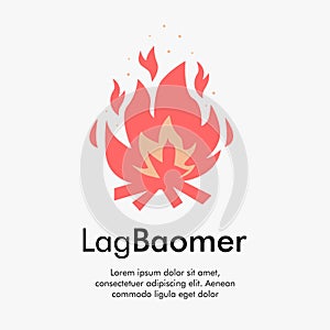 vector lag baomer poster template